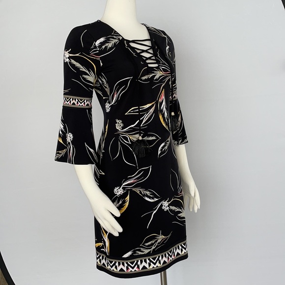 WHBM 3/4 Sleeve Floral Print Shift Dress  X Small - Picture 10 of 16